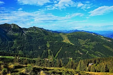 Austrian Alps-view on the Planai from Hauser Kaibling