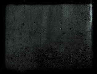 Black grunge abstract background with frame, scary horror texture, old film effect - 745824468