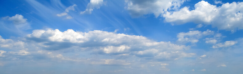 blue sky with clouds closeup