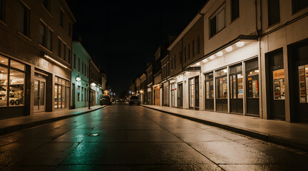 Naklejka na ściany i meble empty street in the night