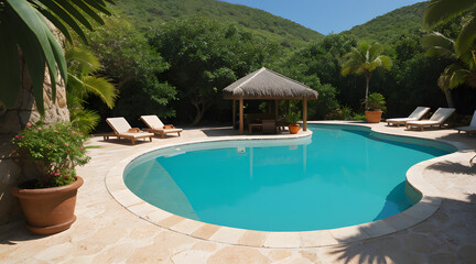 swimming pool in hotel