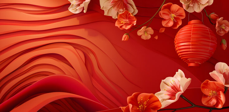 Chinese new year backgroud with laterns