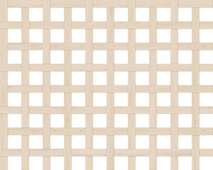 白木の角材を組み合わせた木製の格子　シームレスなパターン