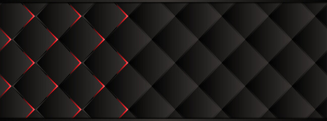 Black social media cover design, abstract background, cover template, geometric backdrop, headline vector illustration