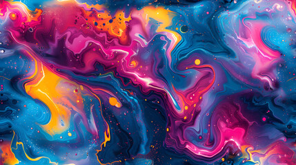 Fototapeta na wymiar Neon Marble Swirl: A Vibrant Display of Neon Colors in a Background