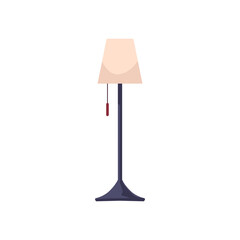 Obraz premium Tall floor lamp designed for cozy spaces on an isolated white background.