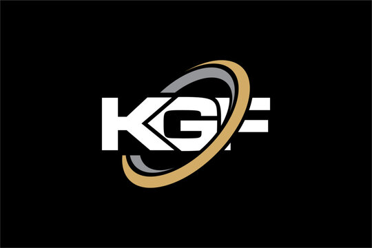 KGF creative letter logo design vector icon illustration