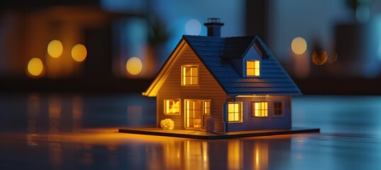 Fototapeta na wymiar Warm Glow of Home Miniature
