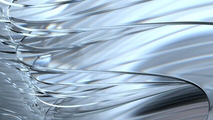 Dark Atmosphere Clear Glass Refraction And Reflection Calm Contemporary Artistic Elegant Modern 3D Rendering Abstract Background