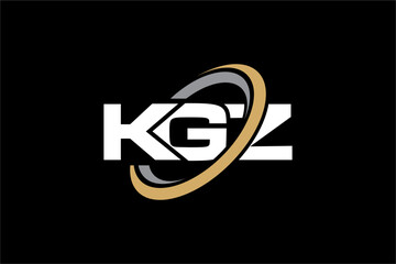 KGZ creative letter logo design vector icon illustration