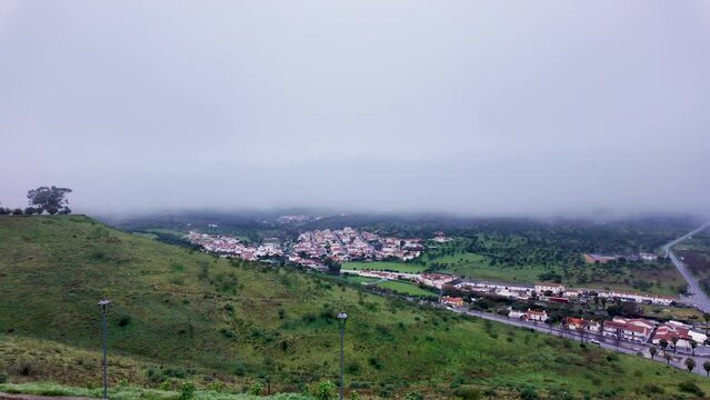 Views of the city of Elvas on a cloudy day