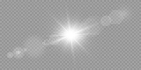 Vector transparent sunlight special lens flare light effect.	PNG