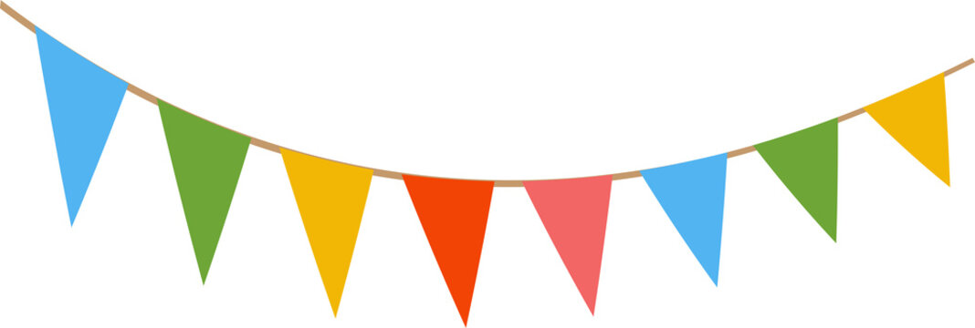 The Flag party multi colour set for Decor concept