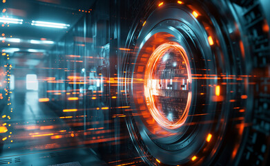 Obraz premium Secure Digital Asset Safeguarding: The Holographic Virtual Vault