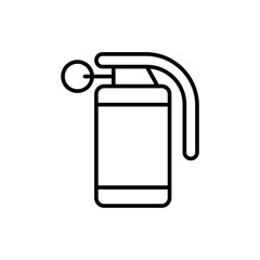 Grenade outline icons, minimalist vector illustration ,simple transparent graphic element .Isolated on white background