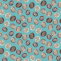 Seamless vector pattern with Easter eggs