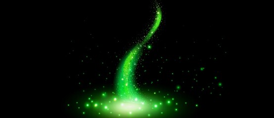 magical green wavy line abstract on background illustration 