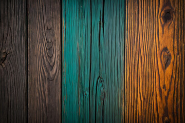 Obraz premium wood texture, natural background, painted green yellow, old fence, plank, board, timber, floor, textured, material, panel, rough