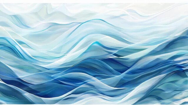 Abstract blue background with smooth lines. Vector illustration for your design.