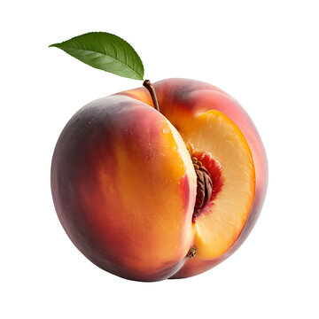Peach image isolated on a transparent background PNG photo