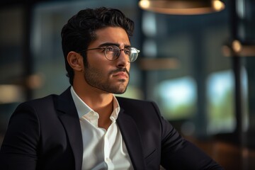 Fototapeta premium a person is thinking in a company