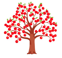 tree with red apples