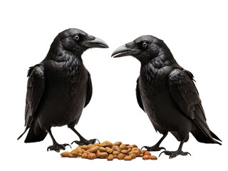 Fototapeta premium Crow on transparent background