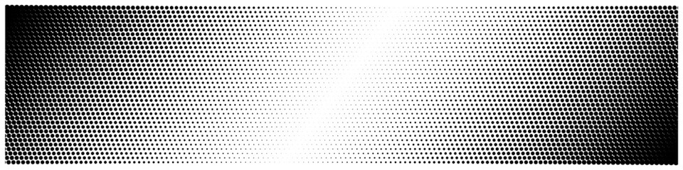 ARRIÈRE-PLAN TRAMÉ VECTORIEL EN DEMI-TEINTE. Texture de points noirs parfaitement ronds - obrazy, fototapety, plakaty