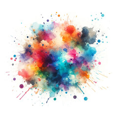 Colorful watercolor splashes on white background. Vector illustration.