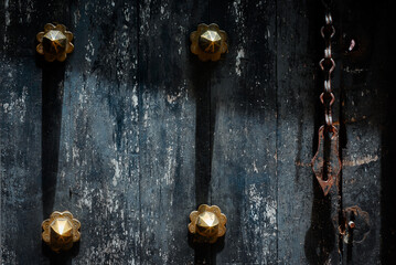 Detail of the door to the quarantine house on Prison Island near Stone Town, Zanzibar.