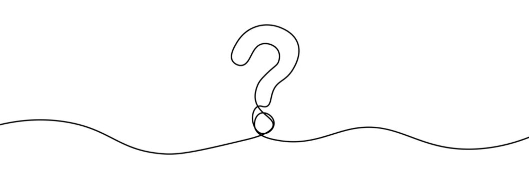 recommend clip art: Question mark sign line art drawing communication thinking concept illustration vector