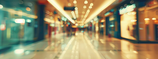 shopping mall, blurred