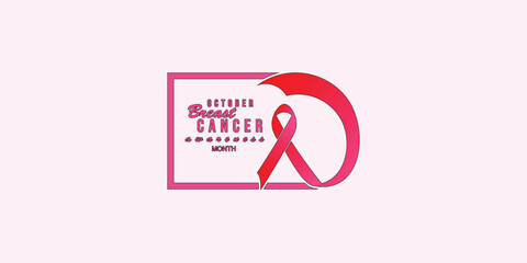 Breast cancer awareness logo design with unique concept| premium vector