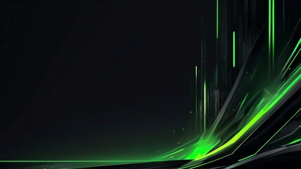 Modern futuristic background with black and green colors