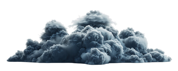dark gray cumulus and fluffy cloud shape , isolated on transparent background - obrazy, fototapety, plakaty