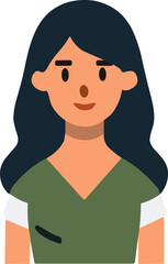 Woman head, female face, people avatar.