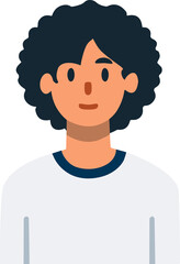 Fototapeta premium Man head, male face, people avatar.