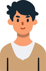 Man head, male face, people avatar.