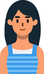 Woman head, female face, people avatar.