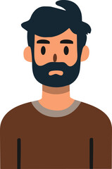 Man head, male face, people avatar.