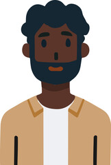 Man head, male face, people avatar.