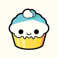 cupcake with icing and sprinkles