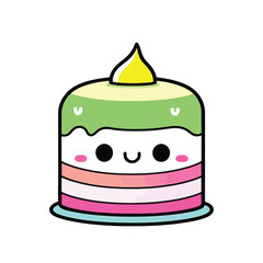 illustration of cake with candle
