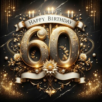 Classic Sophistication in 60th Birthday Gold Glitz