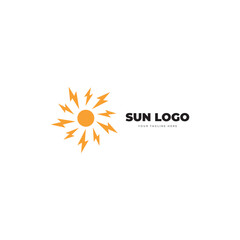 Fototapeta premium sun summer logo icon vector template