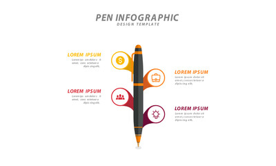 Pen Infographic Template