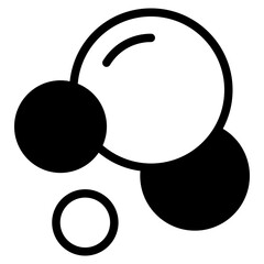 Fototapeta premium Bubble icon, Soap foam, fizzy drink, oxygen bubbles icon