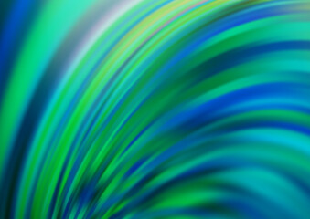 Light Green vector pattern with curved circles.