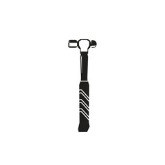 Vintage retro hipster hammer. Carpentry tools silhouette icons on white background.