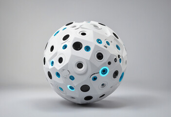 Abstract 3D Render of a technological ball